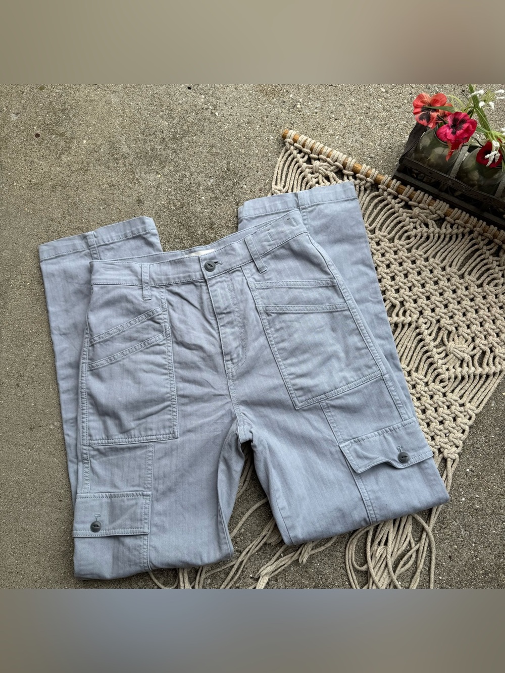 Madewell Grey Cargo Pants Size 26
